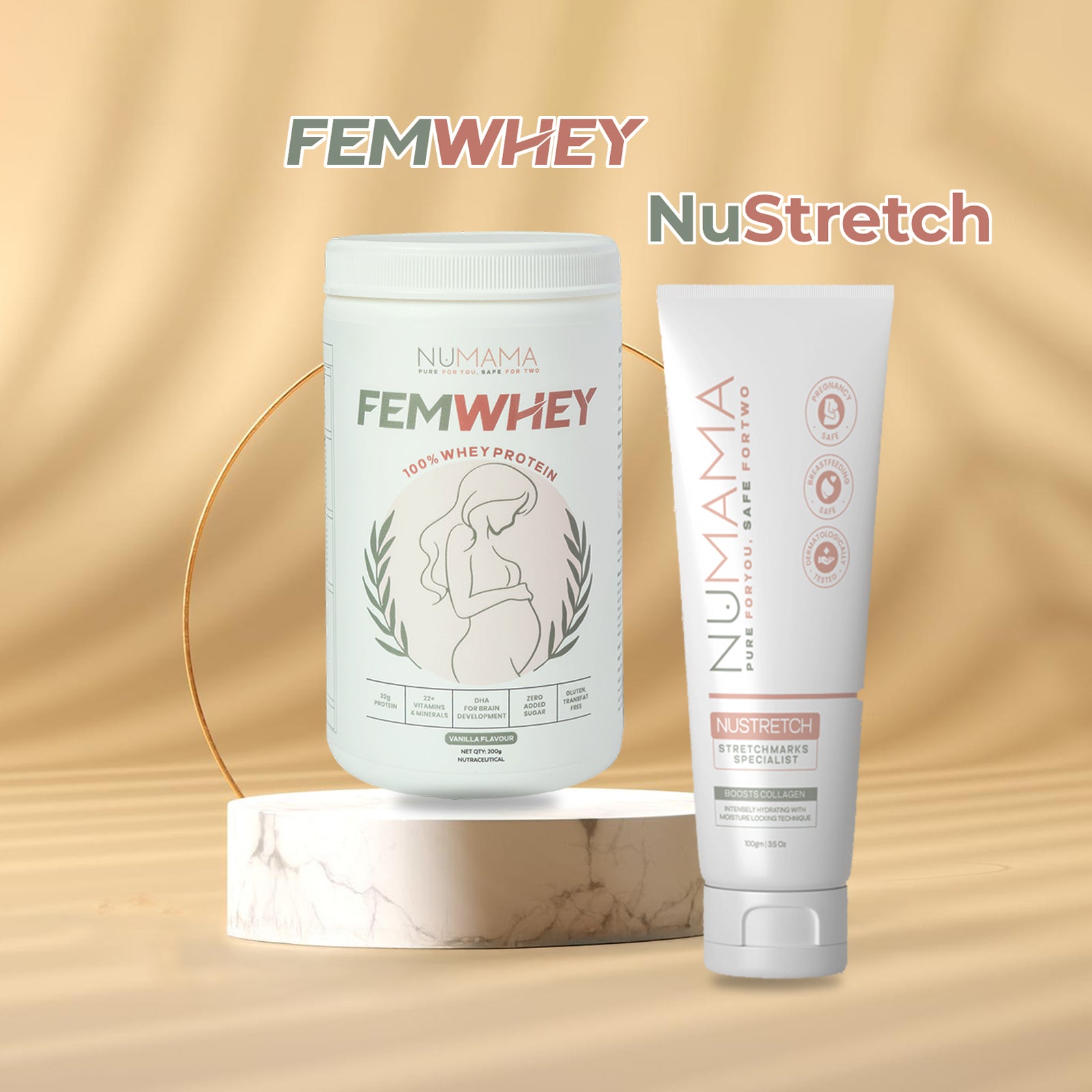 Pregnancy Care Combo | Stretch Marks Cream + 100% whey protein for women