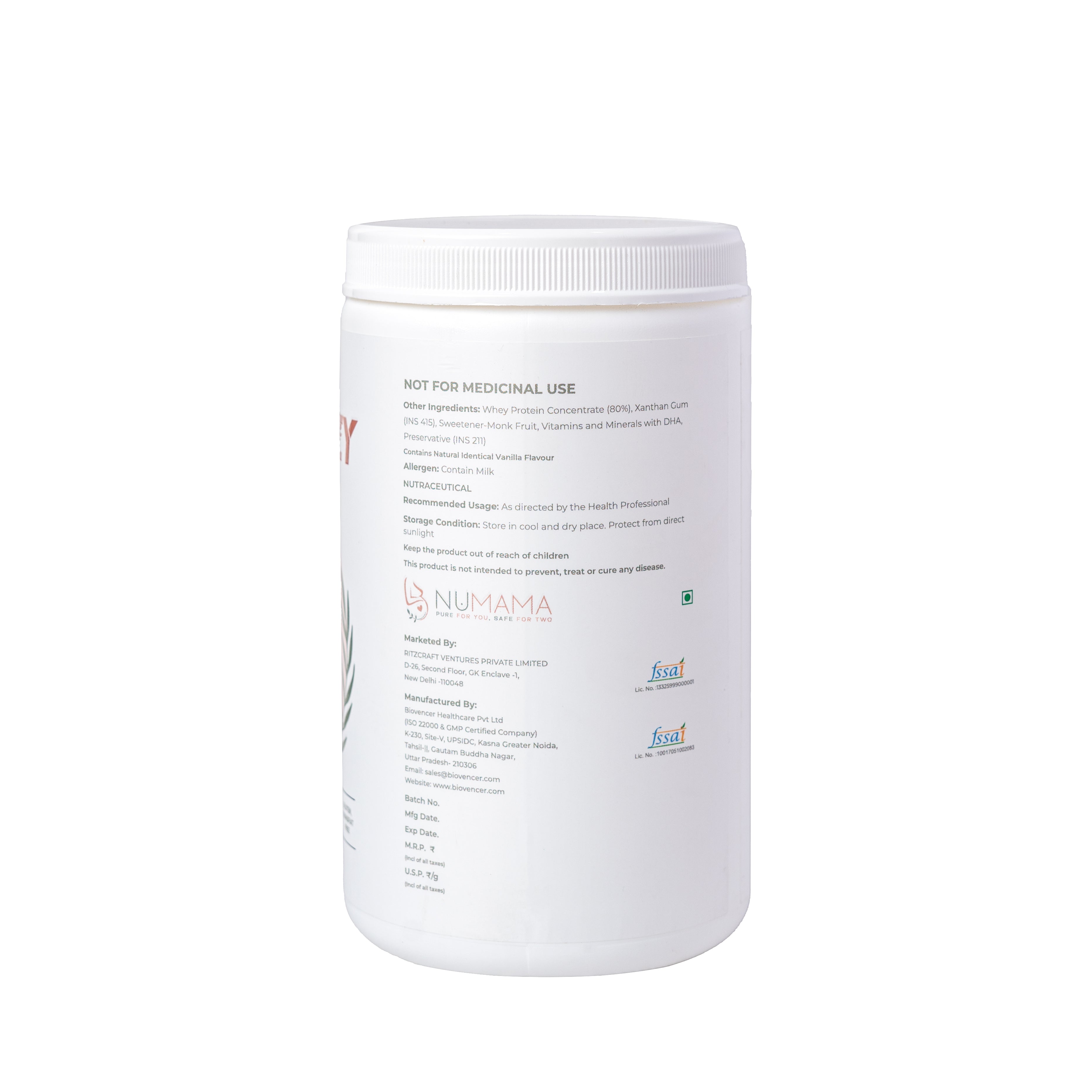 NuMama FemWhey Protein Powder for Women | 100% Whey protein | Zero Added Sugar | 22+ Vitamins and Minerals | 200g